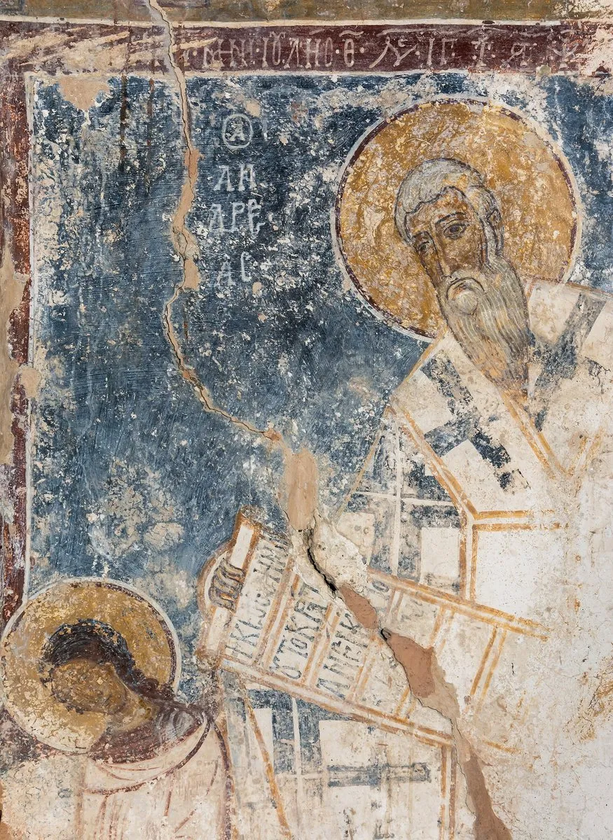 A Byzantine fresco inside an Amari chapel