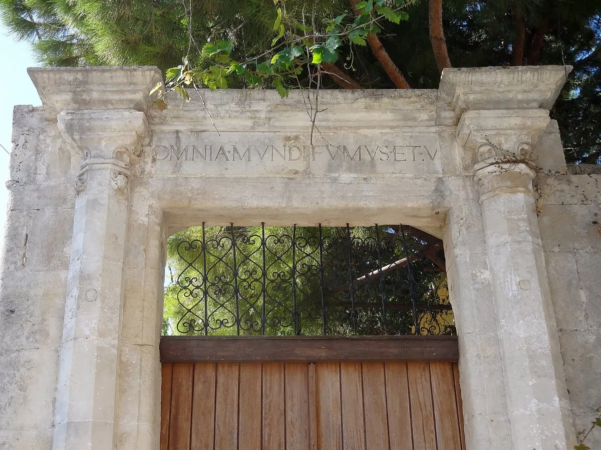 A carved Venetian doorway with a Latin inscription in Argyroupoli