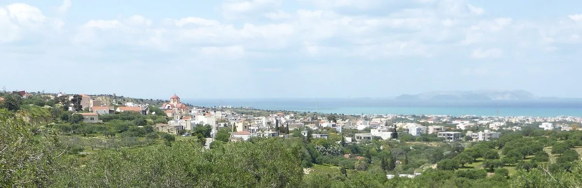 Die Ebene von Gouves, die zum Meer läuft