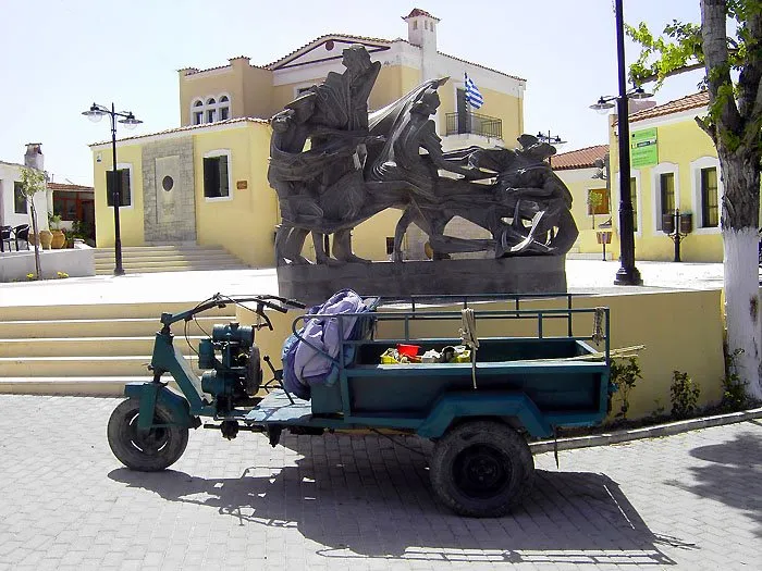 The Kazantzakis Museum on the square of Myrtia