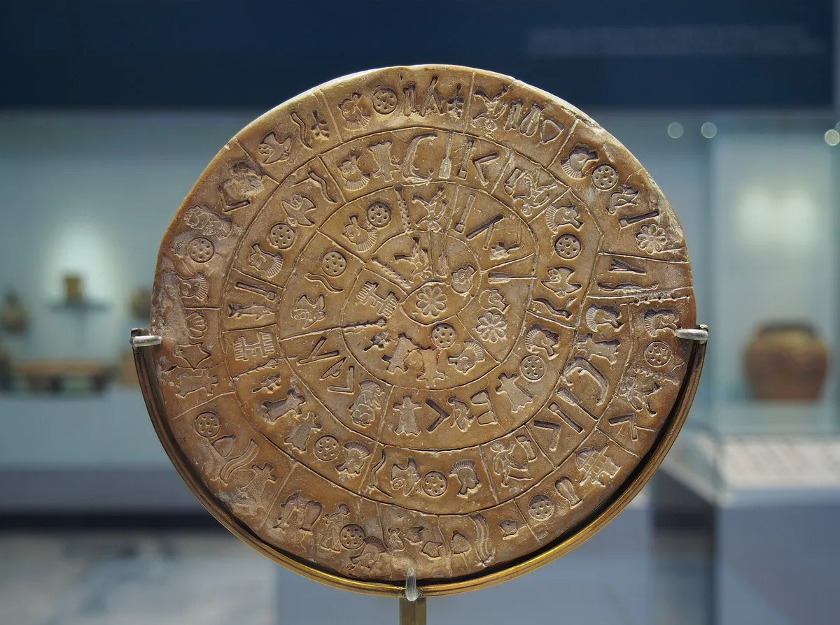 Die Scheibe von Phaistos, Seite A
