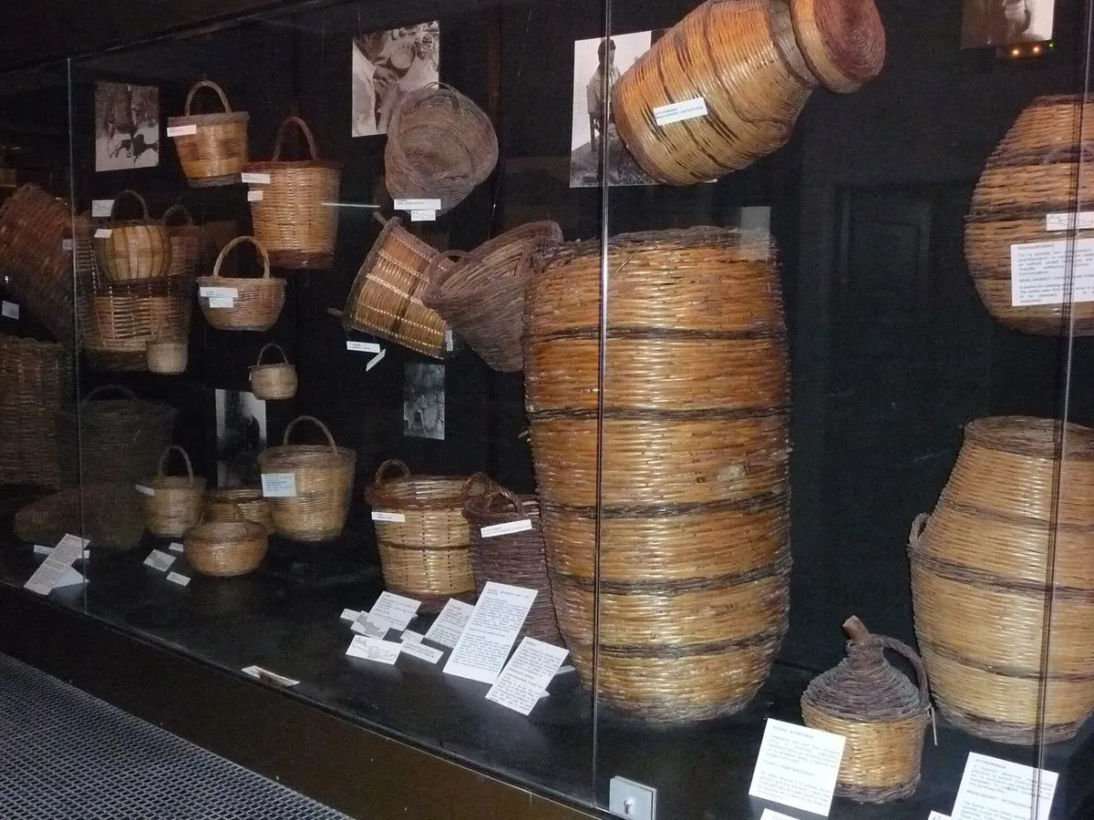 Basketry cases in the same museum